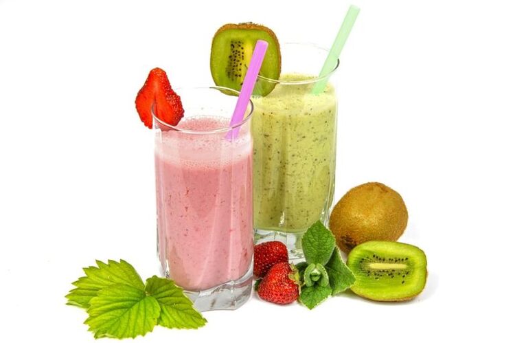 frullati di frutta per la perdita di peso e la pulizia del corpo
